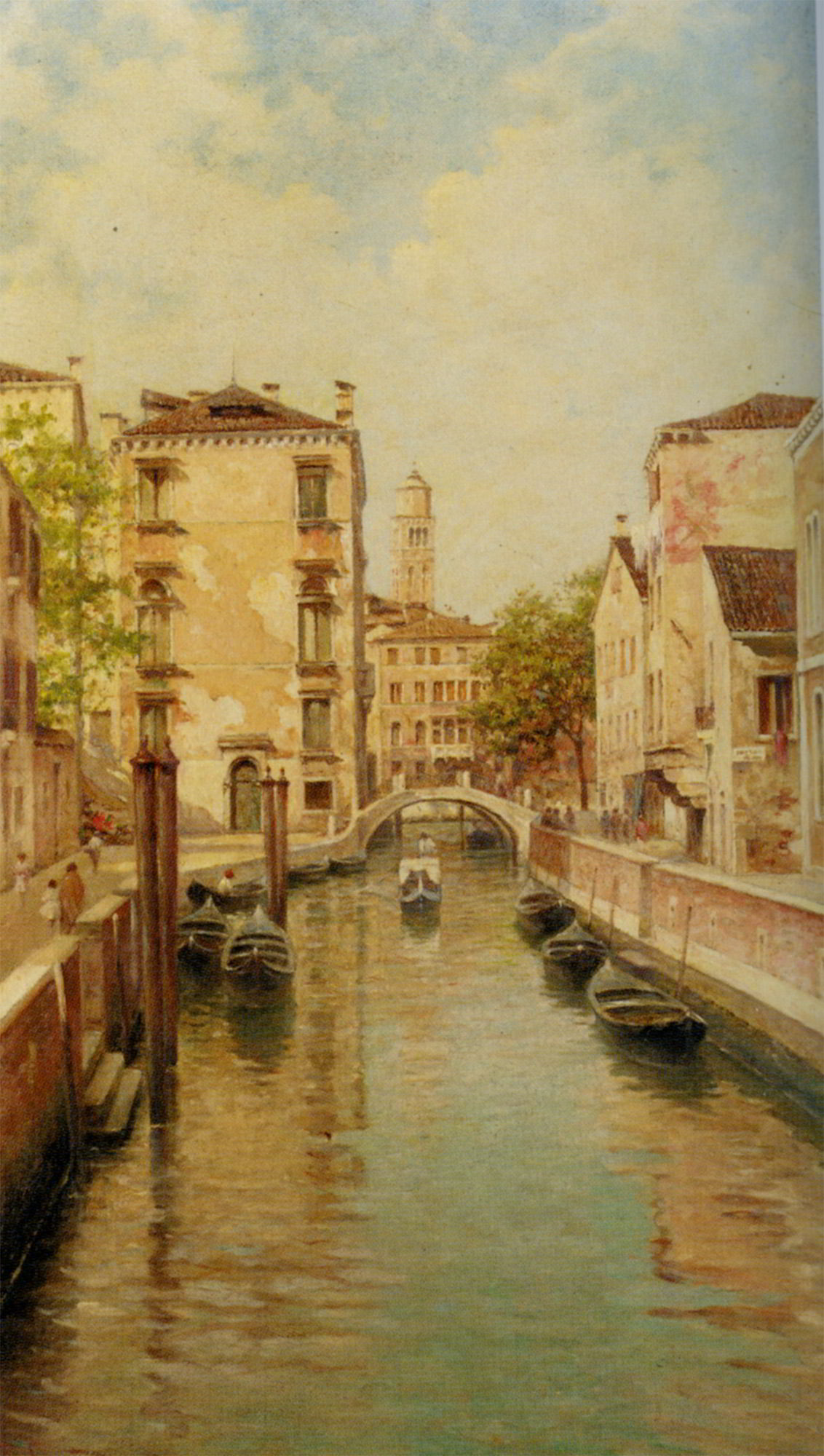 A Canal in Venice by Rafael Senet-Italian Painting