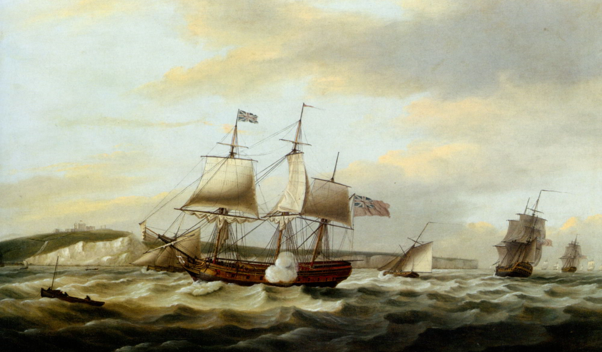 A Merchant Ship Signaling for a Pilot of the Cliffs of Dover by Thomas Luny