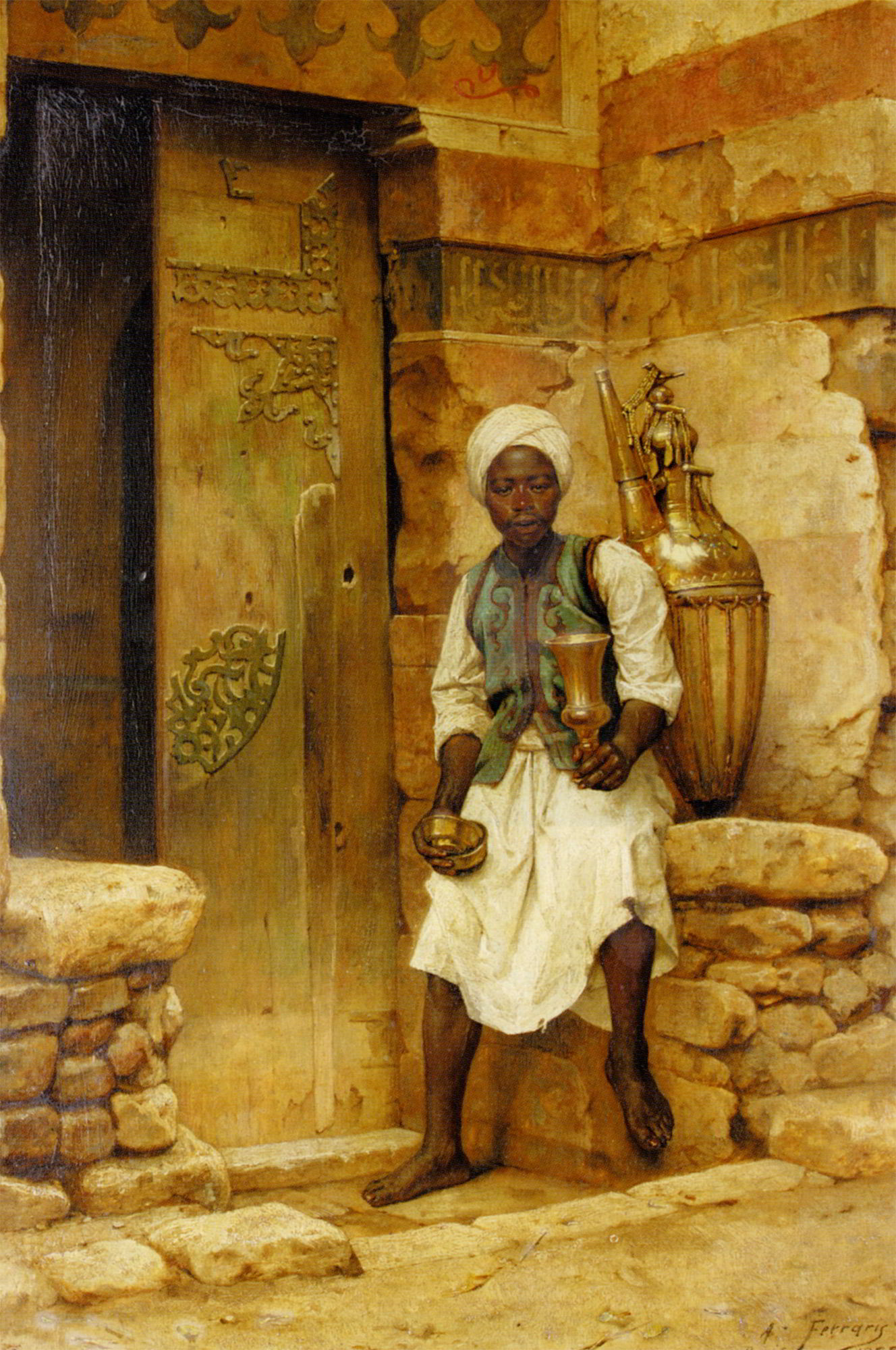 A Nubian Boy by Arthur von Ferraris