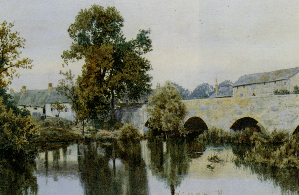 A Stone Bridge Leading into a Village by William Fraser Garden