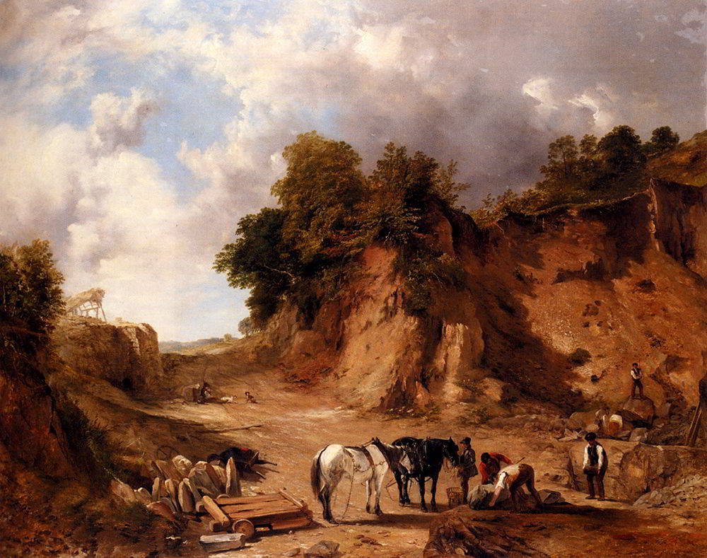 A Stone Quarry by Frederick Richard Lee, R.A.