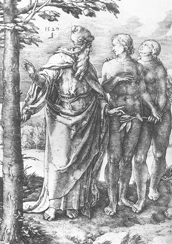Adam and Eve (Expulsion from the Paradise) by Lucas van Leyden