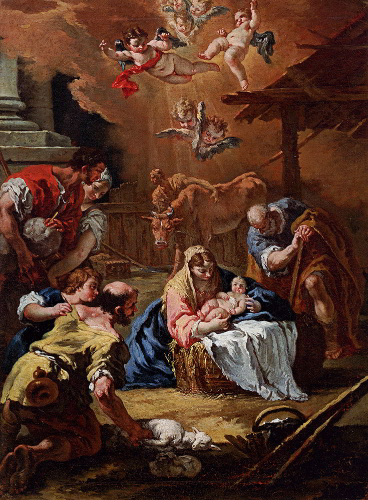 Adoration Of The Shepherds by Sebastiano Ricci-Oil Painting