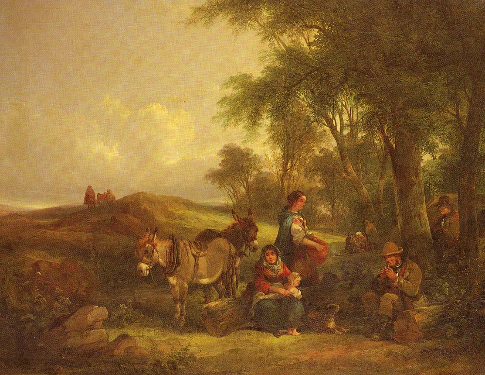 Afternoon Rest by William Shayer, Snr-Oil Painting
