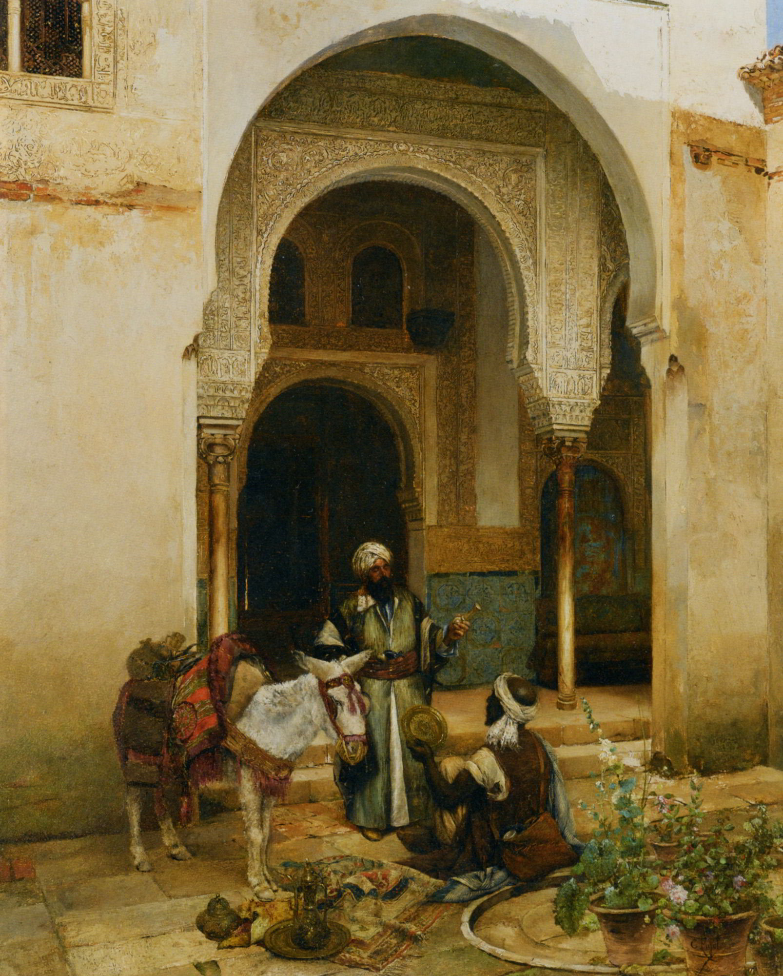 An Arab Merchant by Clement Pujol de Guastavino-Genre Painting