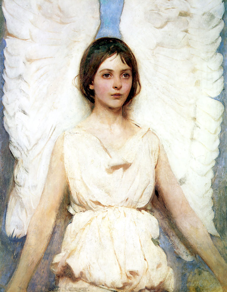 Angel by Abbott Handerson Thayer-Portrait Painting