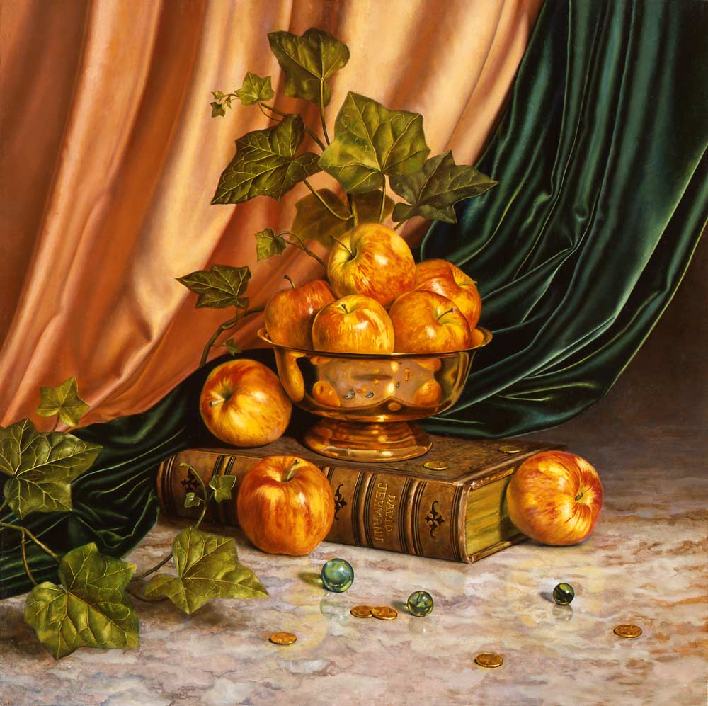 Apples by David Jermann-Still Life Painting