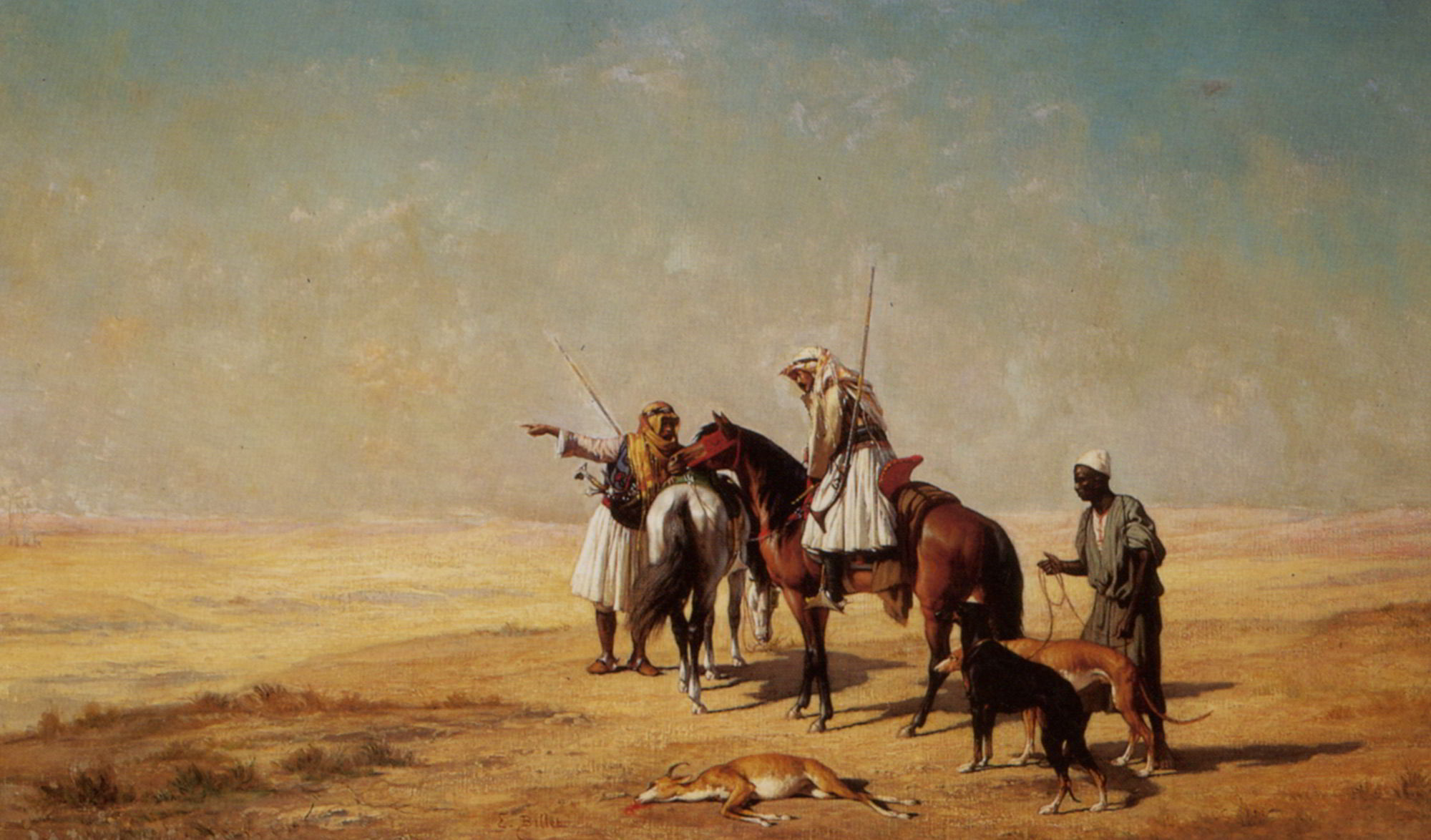 Arabs in the Desert by Etienne Billet