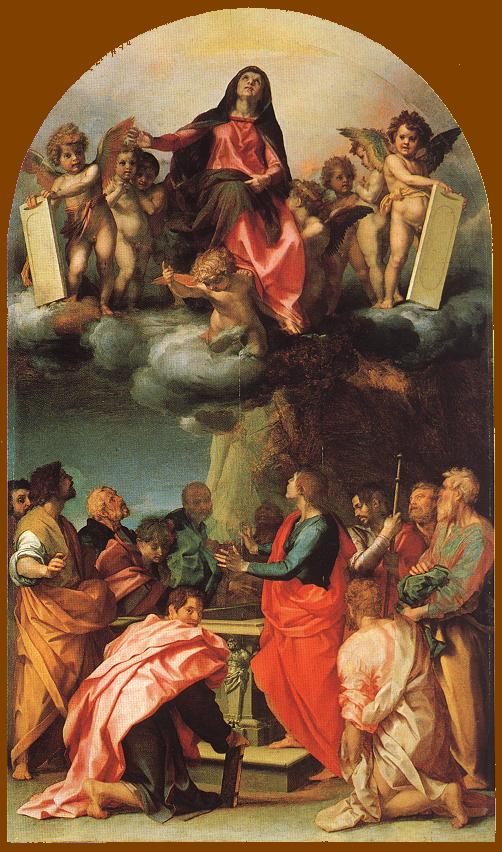 Assumption of the Virgin by Andrea del Sarto-Oil Painting