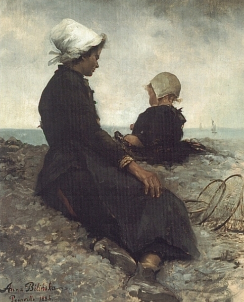 At the Seashore by Anna Bilinska Bohdanowicz-Oil Painting