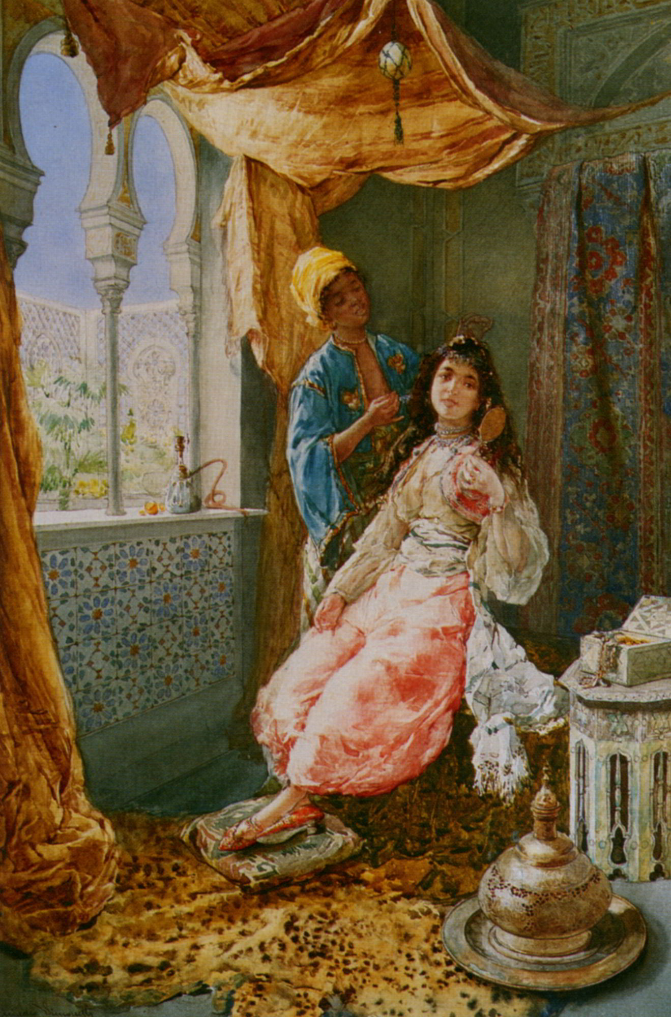 Attending the Princes by Amedeo Momo Simonetti-Italian Painting