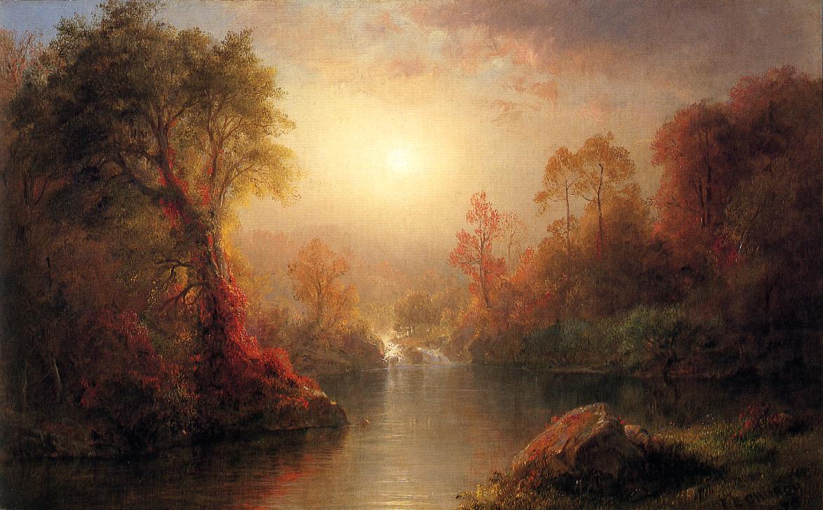 Autumn by Frederic Edwin Church-American Painting