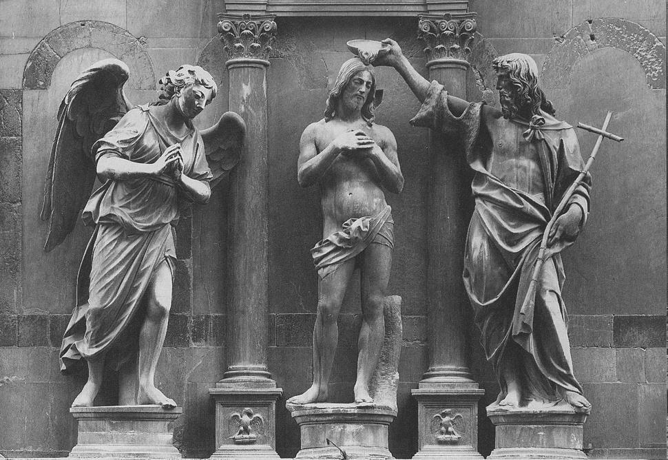 Baptism of Christ by Andrea Sansovino-Sculpture