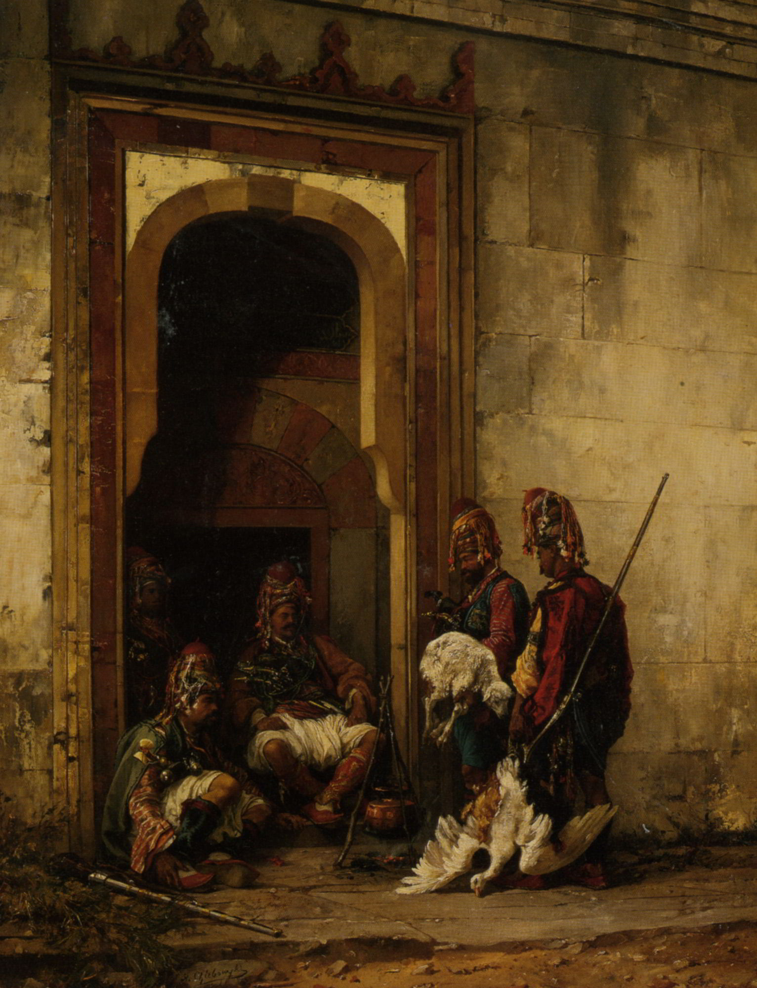 Bazouks in a Doorway by Stanislaus von Chlebowski