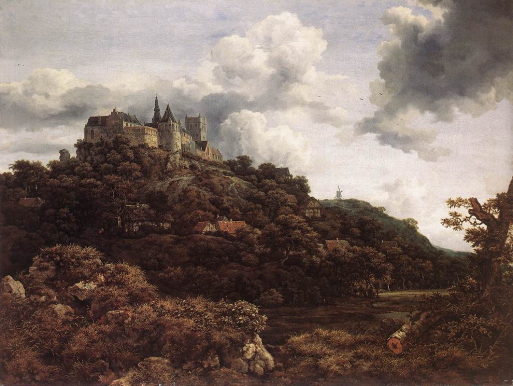 Bentheim Castle (First Version) by Jacob van Ruisdael-Dutch Painting