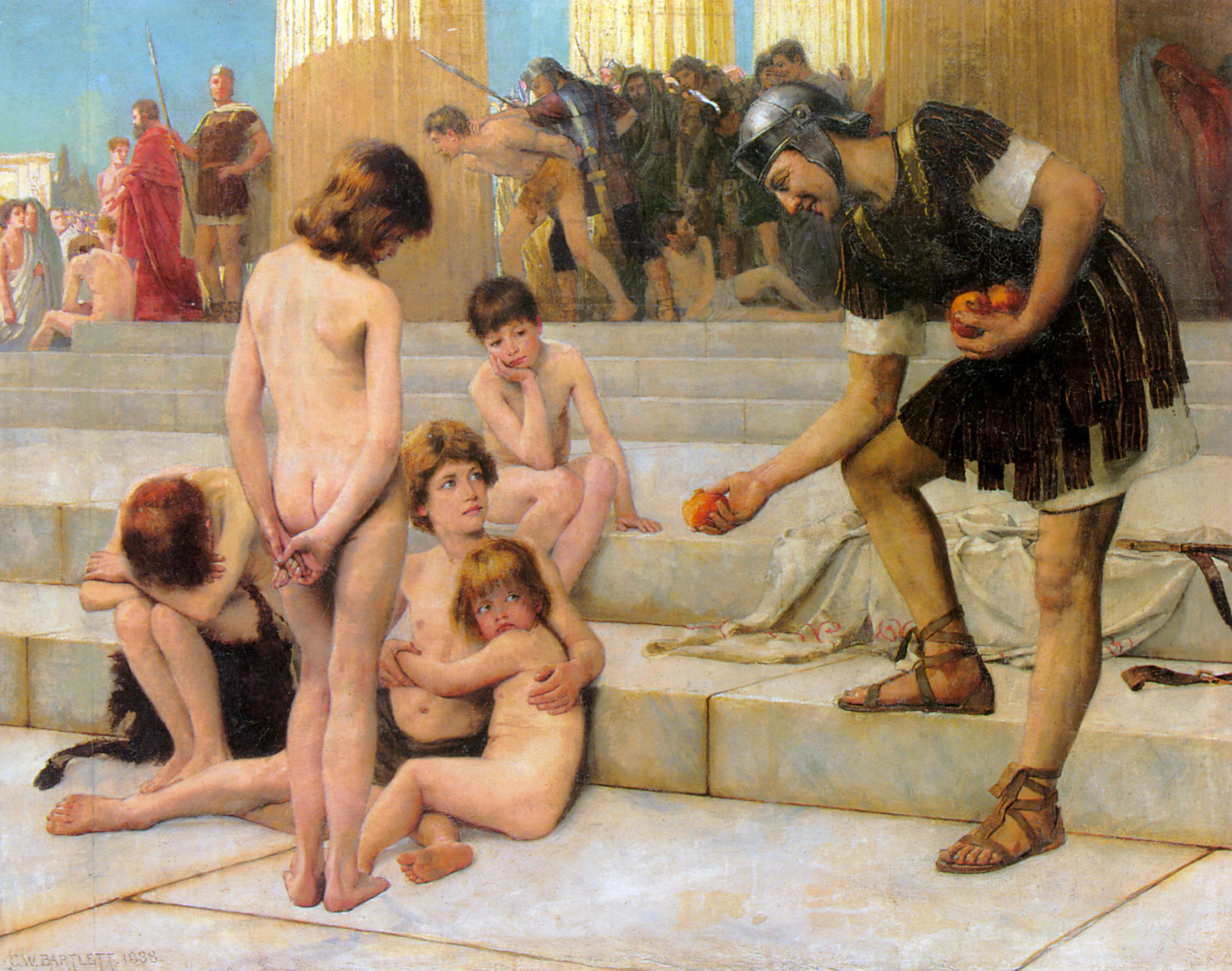 Captives in Rome by Charles William Bartlett