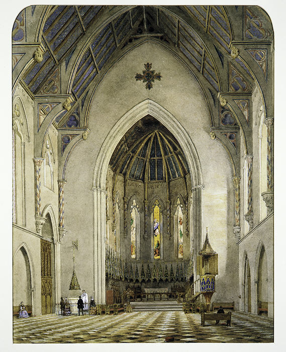 Chancel of Trinity Chapel, New York by John William Hill 