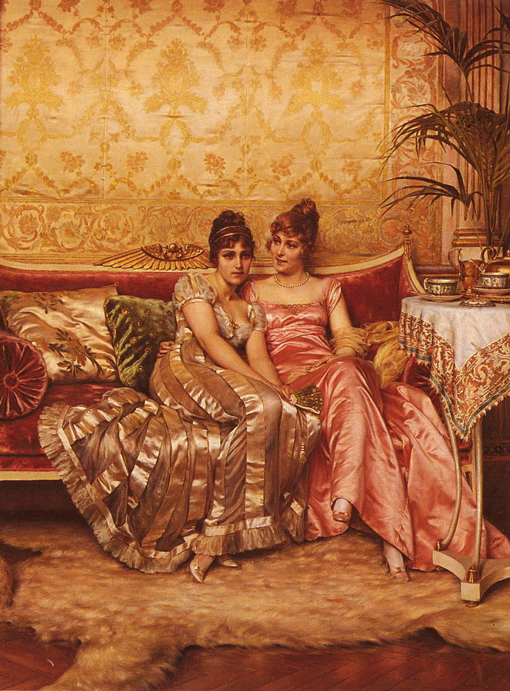 Confidences by Frederic Soulacroix-Oil Painting