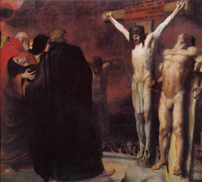 Crucifixion by Franz von Stuck-Jesus Christ Painting