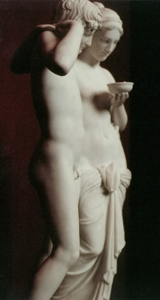 Cupid and Psyche by Bertel Thorvaldsen-Sculpture