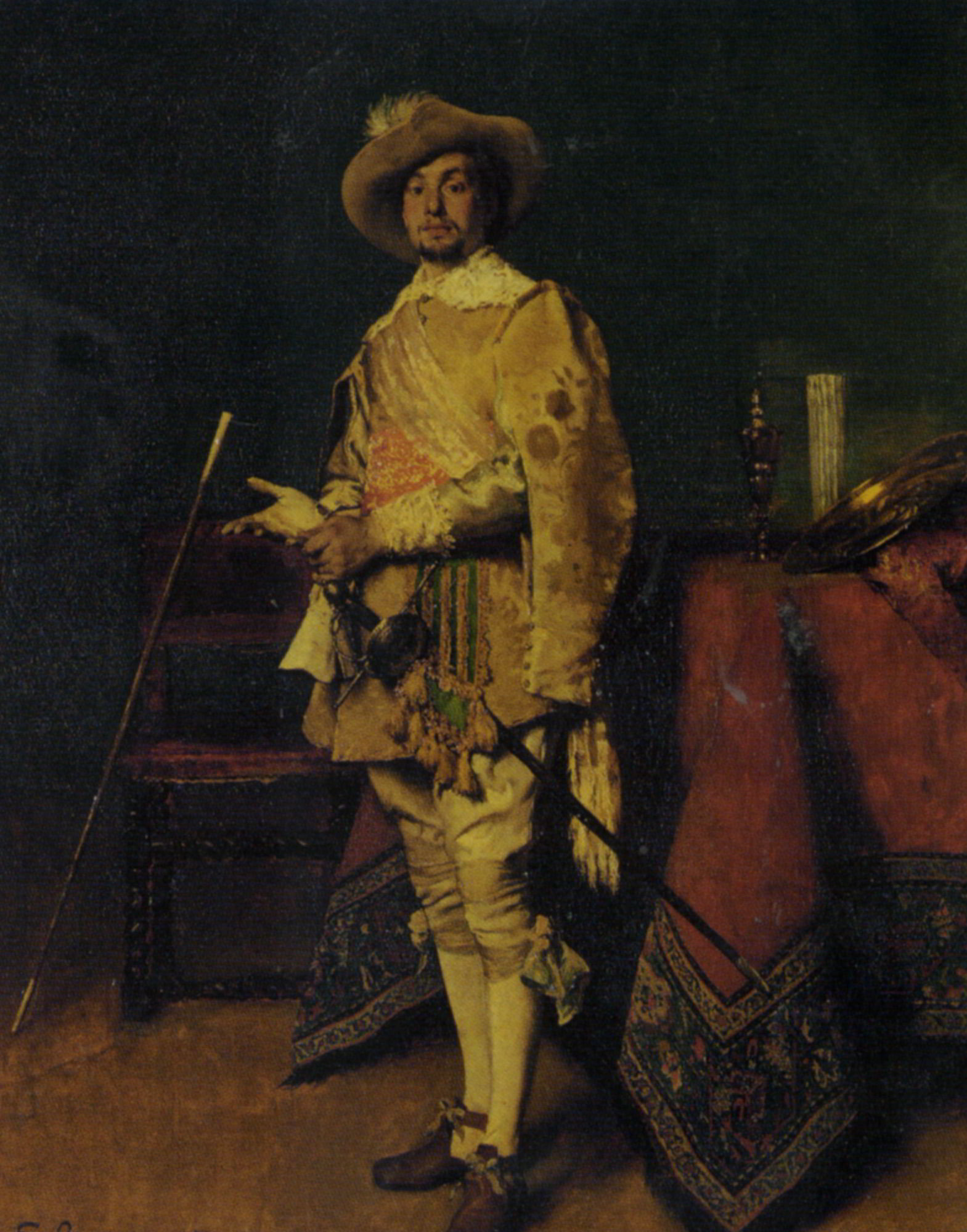 Dashiing Cavalier by Ferdinand Roybet-French Painting