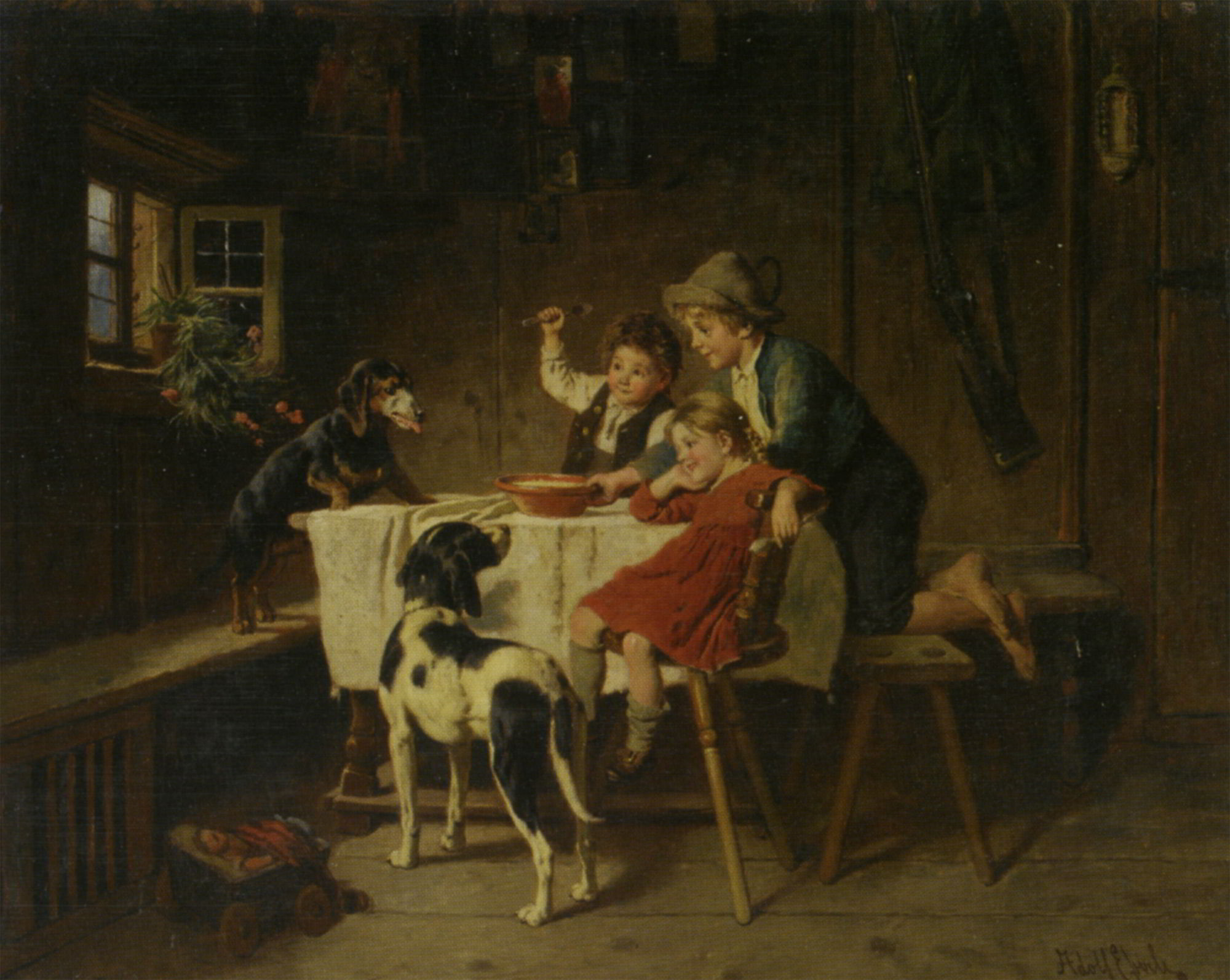 Dinner Time by Adolf Eberle
