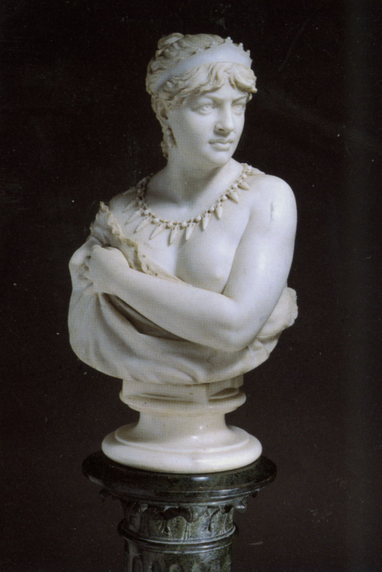 Etruscian Woman by Pasquale Romanelli-Sculpture