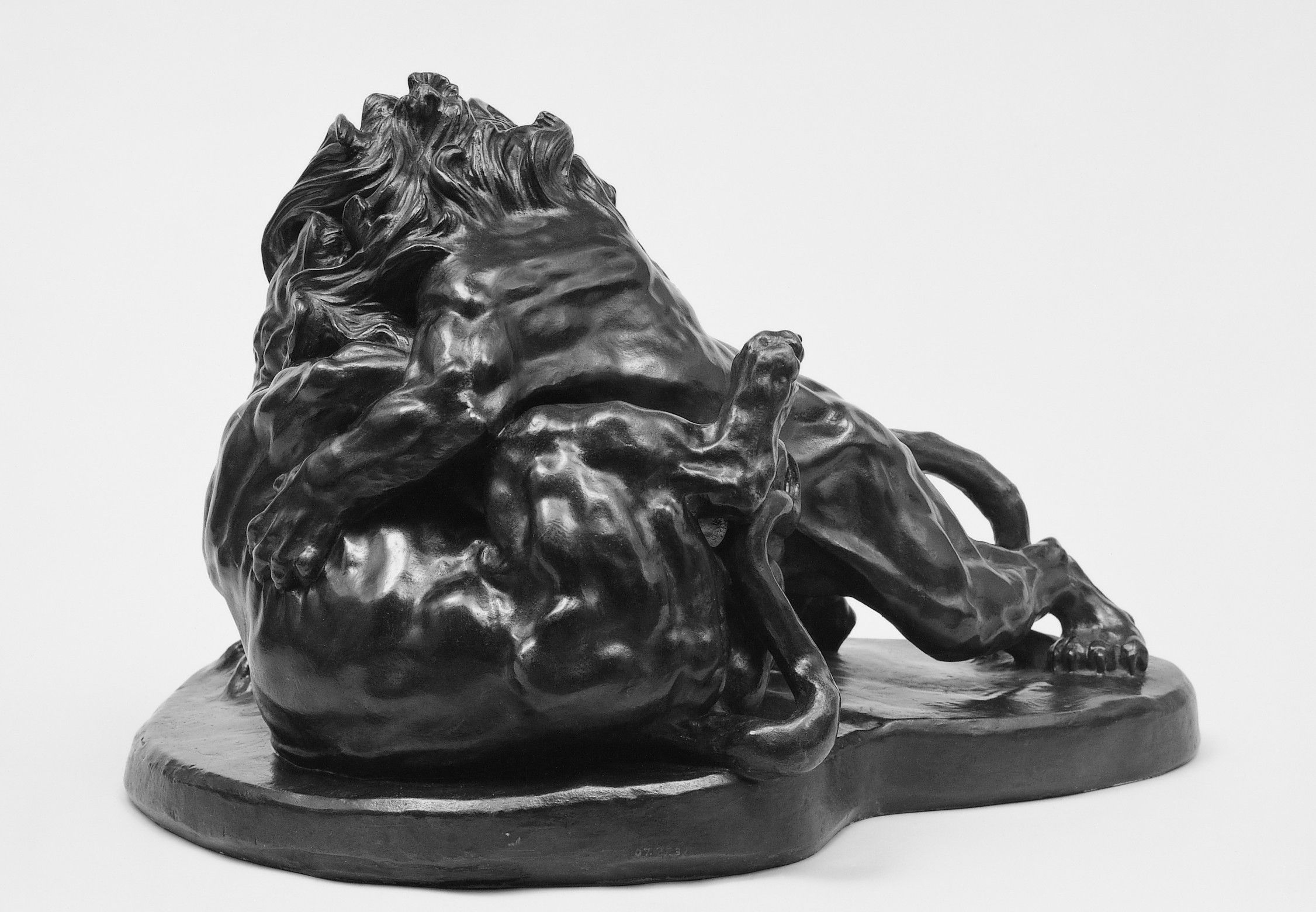 Fighting Lions by William Rimmer-Sculpture