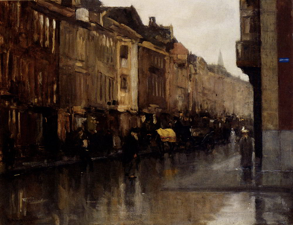 Figures On The Noordeinde, The Hague by Floris Arntzenius