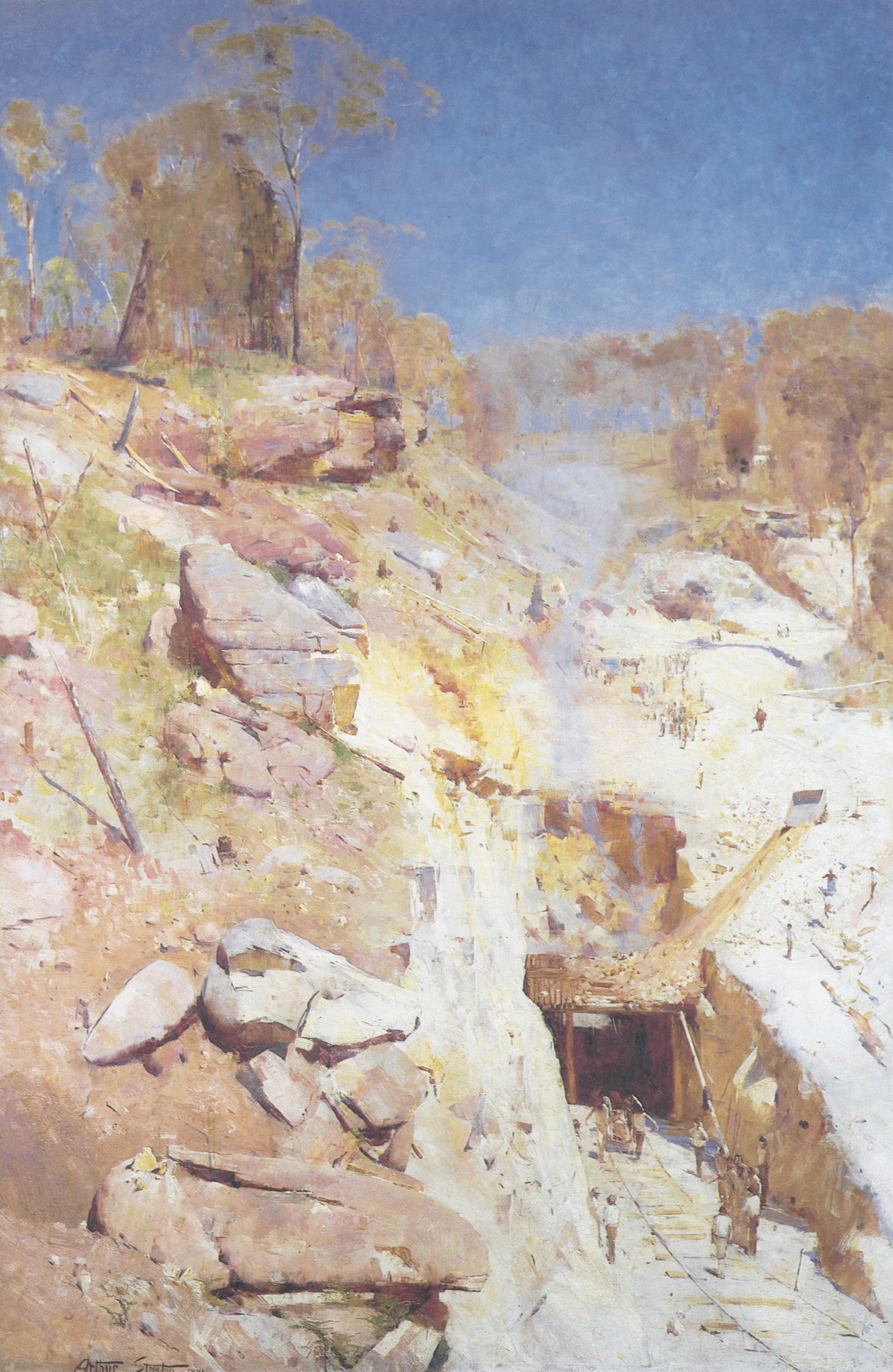 Fire's On by Arthur Streeton-Oil Painting
