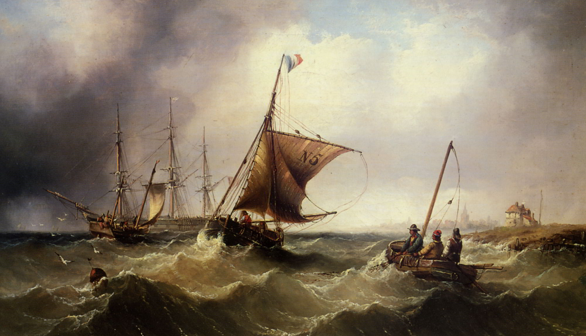 Fishing Vessels Heading Out to Sea by Henry Redmore