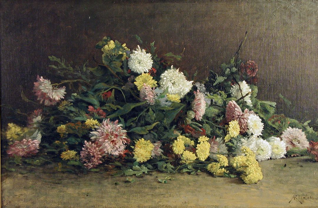 Flowers by Albert Gabriel Rigolot-Flower Painting