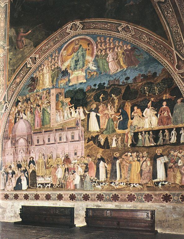 Frescoes on the right wall by Andrea Bonaiuti da Firenze