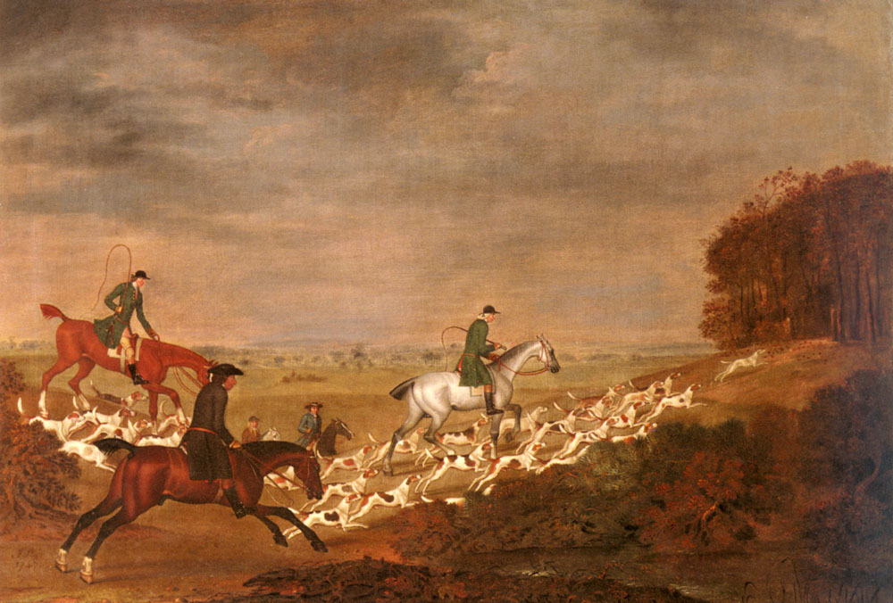 Going To Cover; Sir William Jolliffe With His Hounds Riding Toward A Covert by James Seymour-Oil Painting