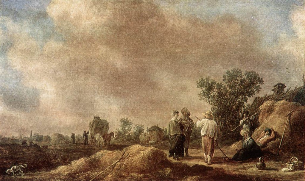 Haymaking by Jan van Goyen