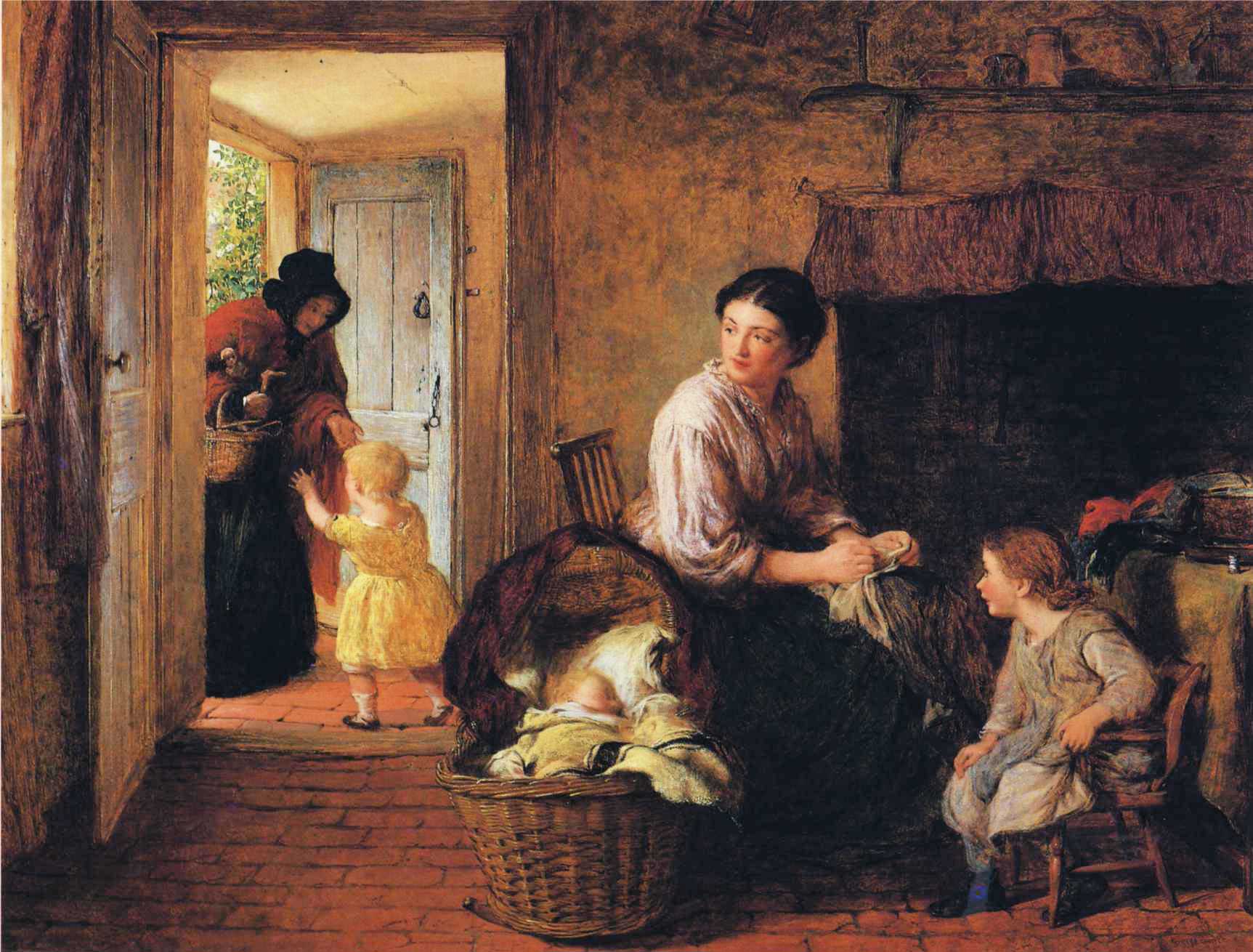 Here's Granny by George Smith-Genre Painting