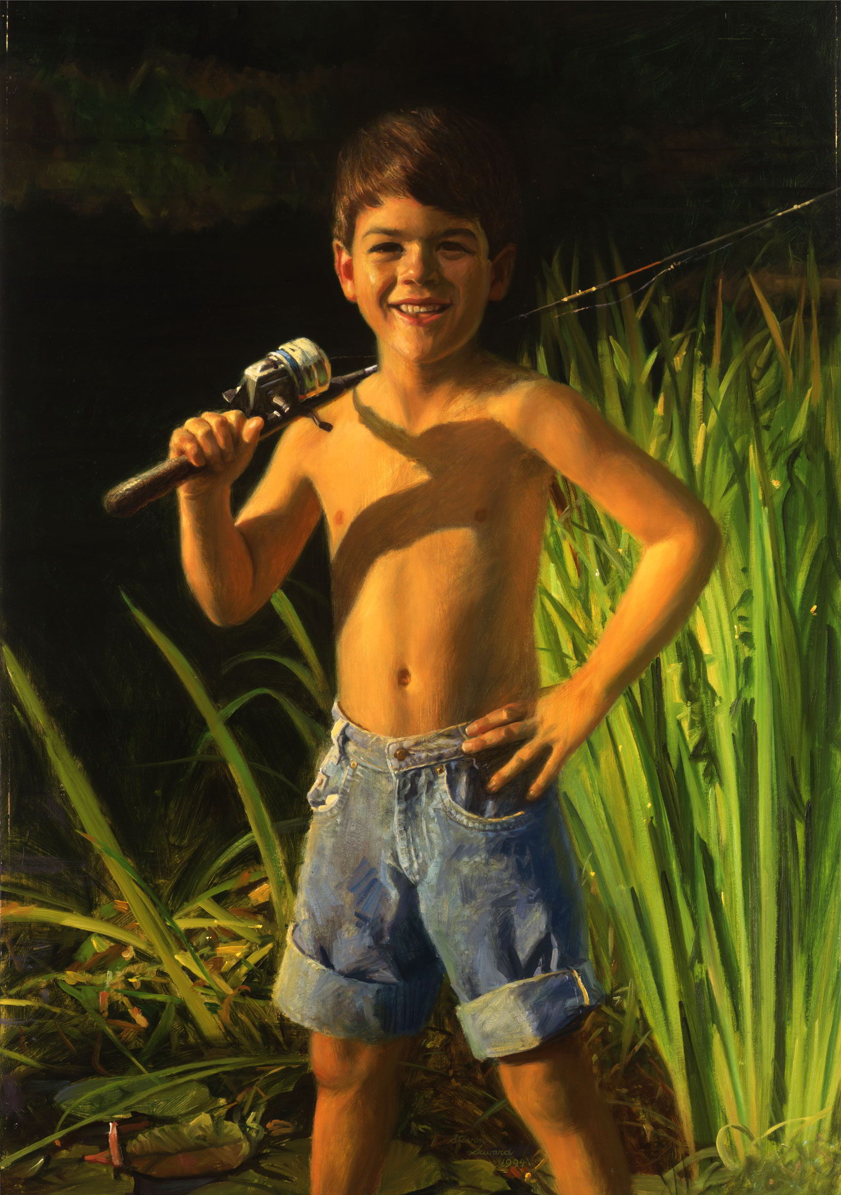 Huckleberry Finn by Steven Christopher Seward-Oil Painting
