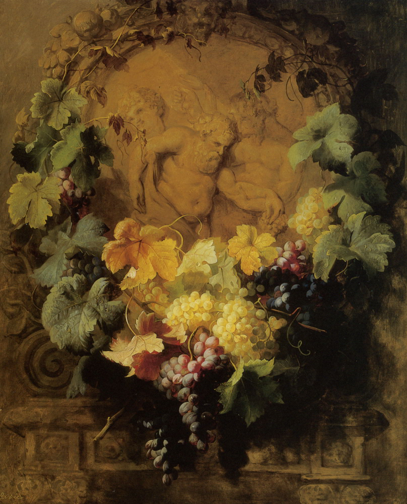 In Honor of Bacchus by Jean Baptiste Robie-Oil Painting