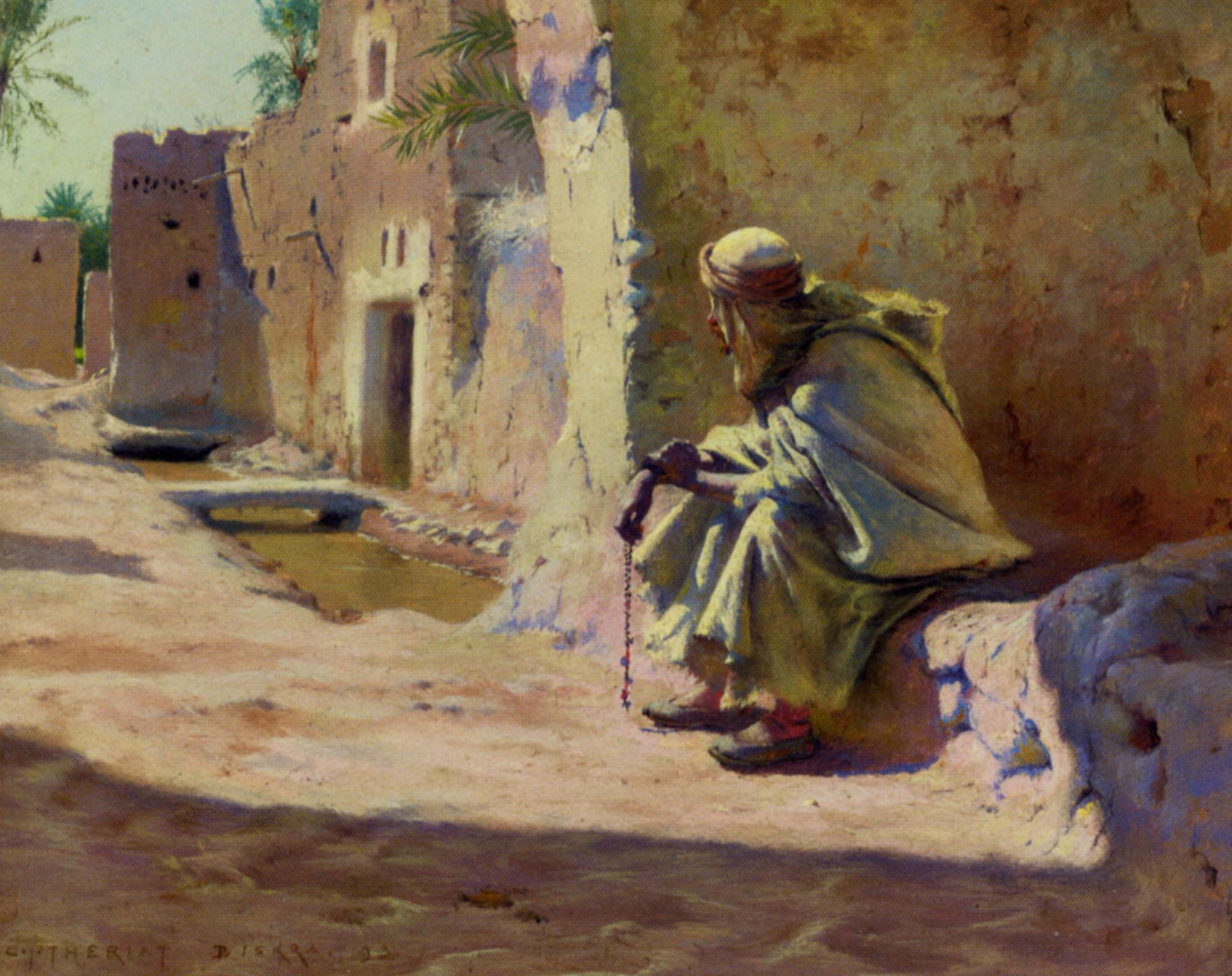 In the Shade, Biskra by Charles James Theriat-American Painting