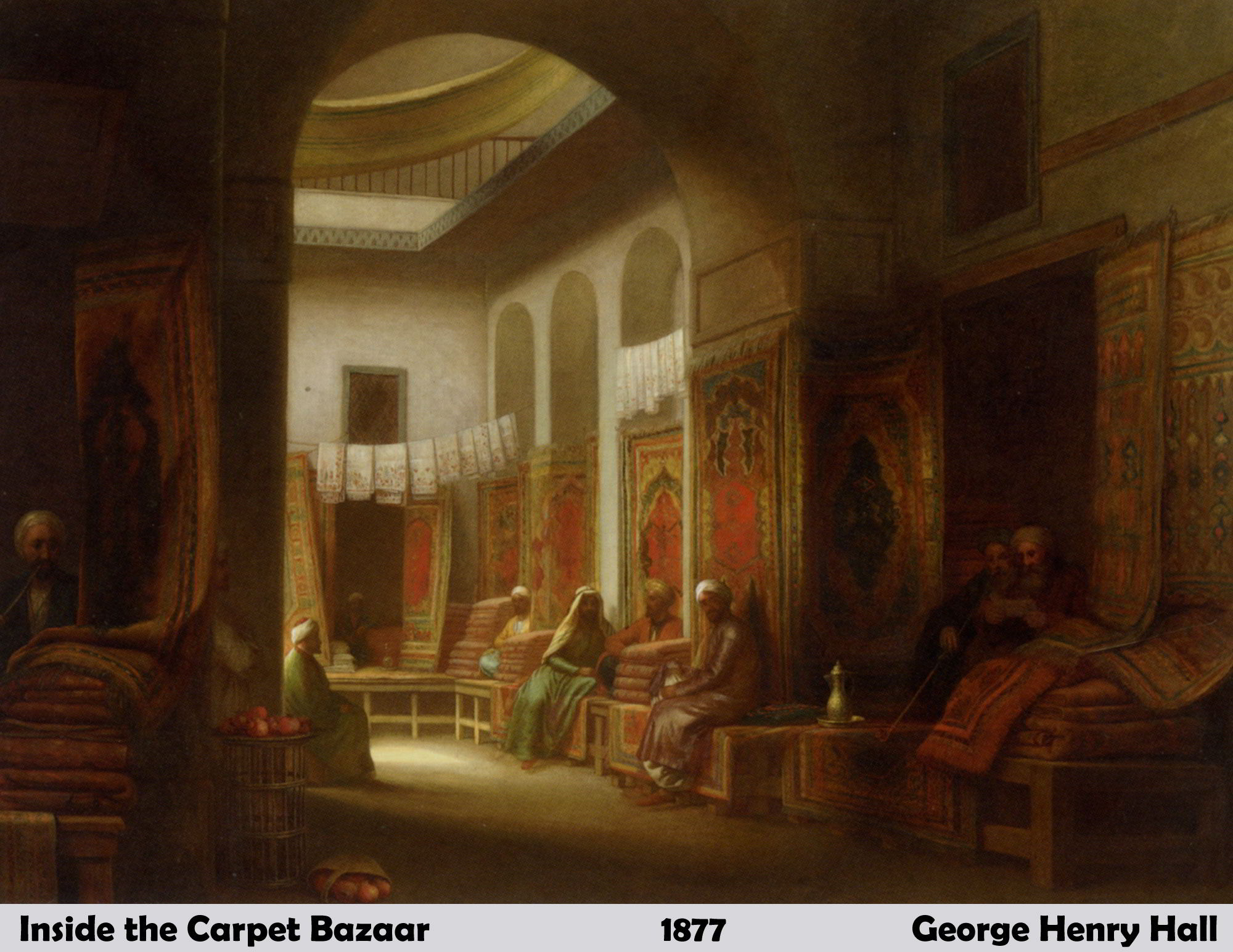 Inside the Carpet Bazaar by George Henry Hall