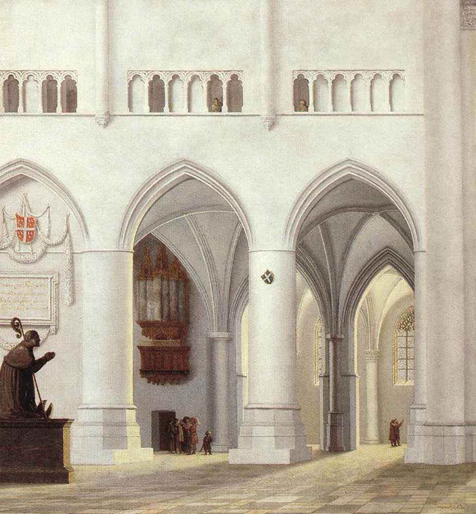 Interior of the Church of St Bavo at Haarlem by Pieter Jansz Saenredam-Oil Painting