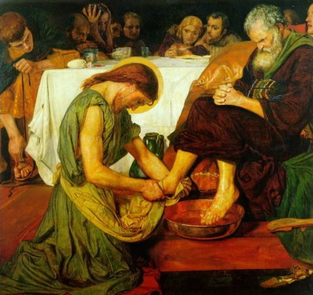 Jesus washing Peters feet at the Last Supper by Ford Madox Brown