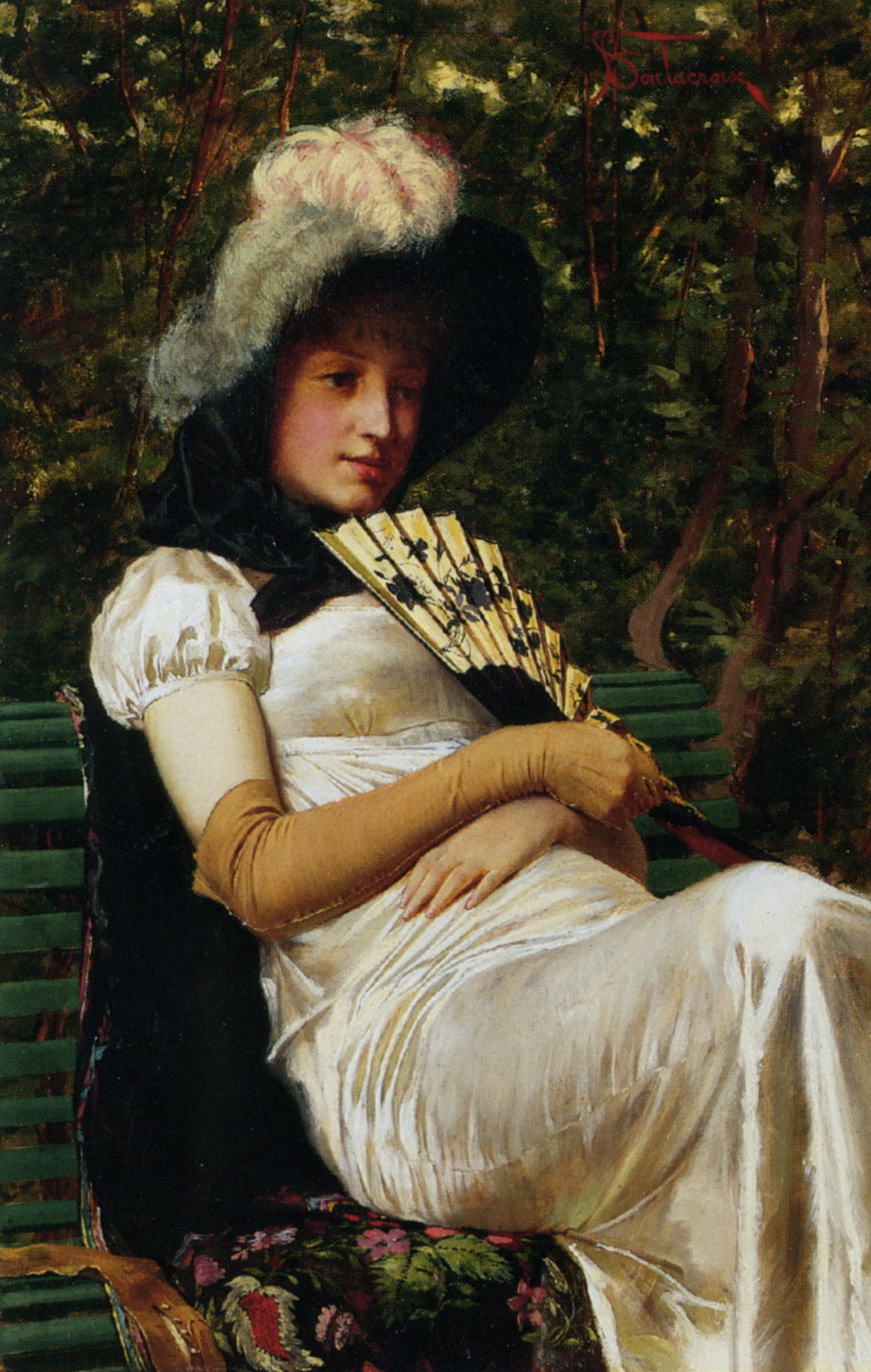 Jeune Femme by Charles Joseph Frederick Soulacroix-Oil Painting