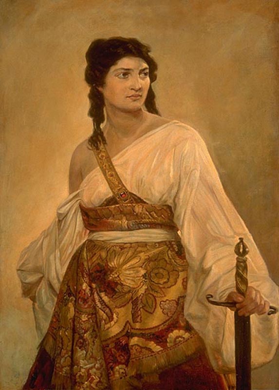 Judith by Paul Peel-Portrait Painting