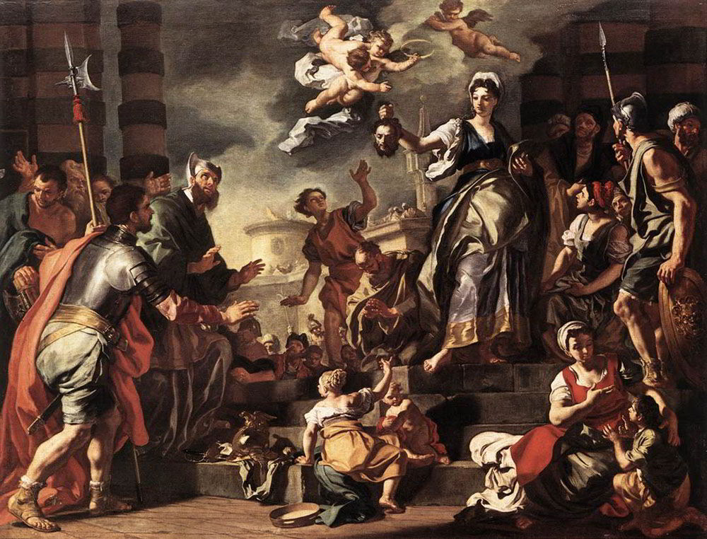 Judith with the Head of Holofernes by Francesco Solimena-Oil Painting