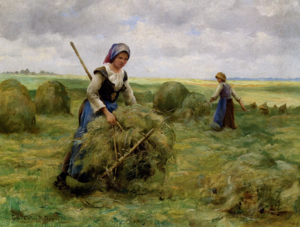 Les Moissons by Therese Marthe Francoise-French Painting