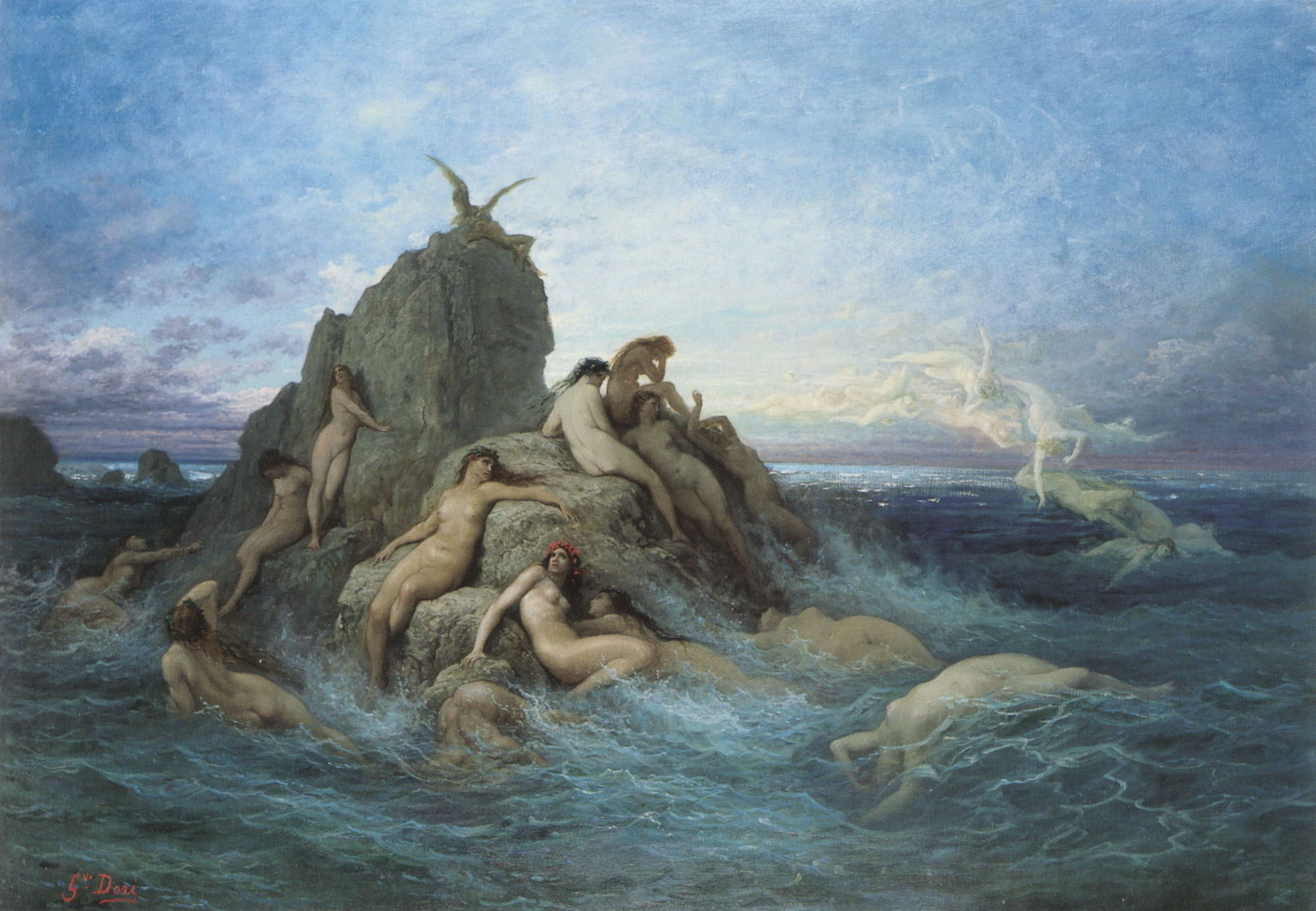 Les Oceanides (Les Naiades de la mer) by Gustave Dore