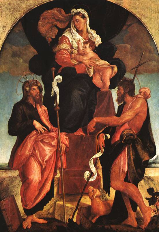 Madonna and Child with Saints by Jacopo Bassano (Jacopo da Ponte)