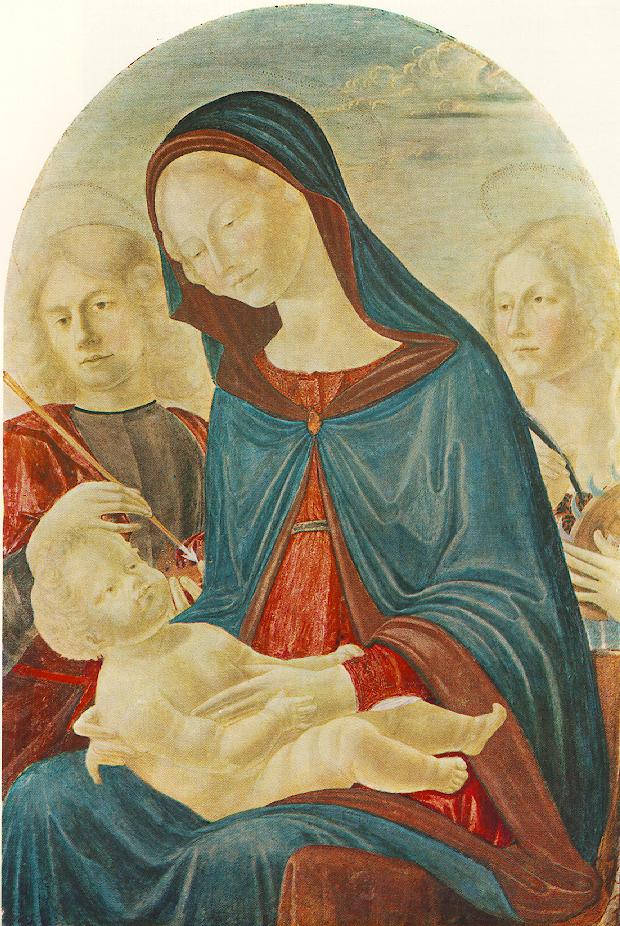 Madonna with Child St Sebastian and St Catherine of Alexandria by Neroccio De Landi