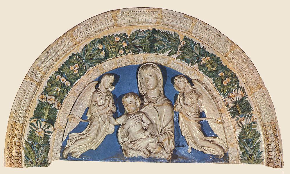 Madonna with Child and Angels by Luca della Robbia-Sculpture